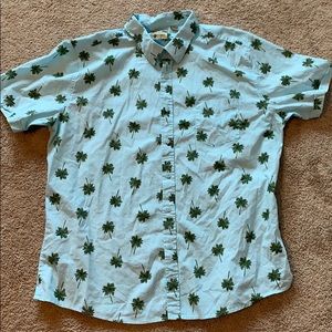 Haggar - Men’s palm tree short sleeve shirt - XXL